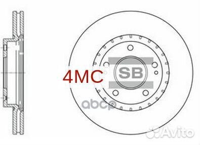 Диск тормозной передний (280х23) 5 отв SD1071 S
