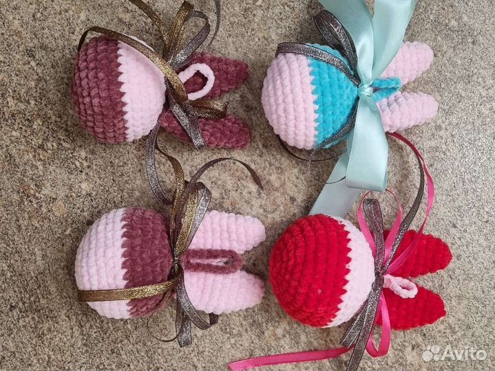 Зайчики шарики игрушки мягкие на подарок