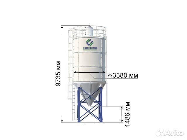 Силос для цемента 345 тонн