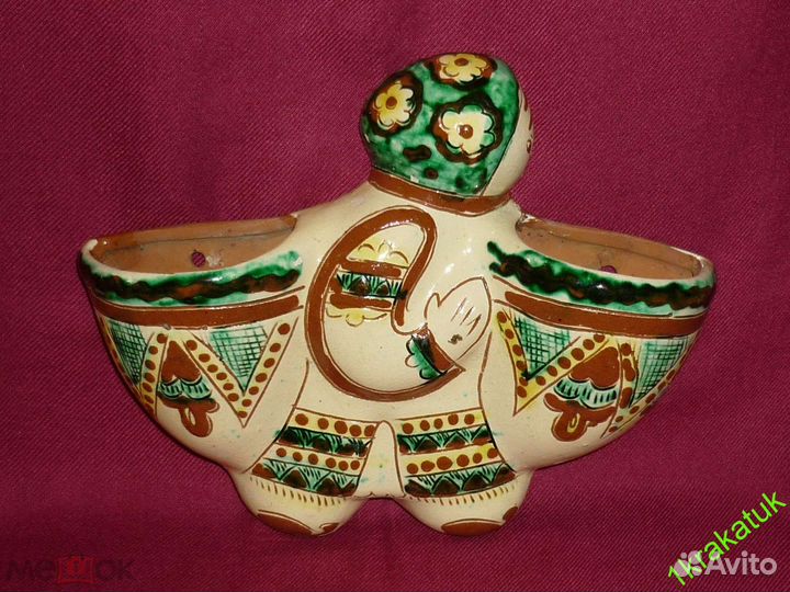 Кашпо гуцулка, крестьянка, Львов или гжель