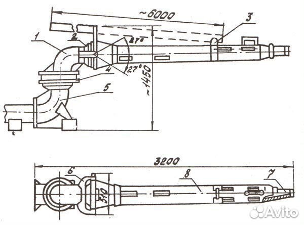 Гидромонитор гмн-250С в сборе
