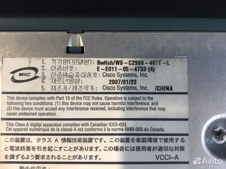 Маршрутизатор cisco catalist ws c2960-48тт-l