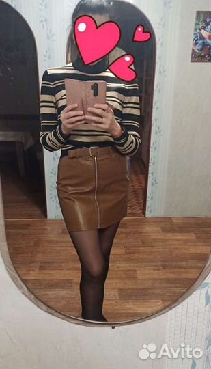Юбка кожзам