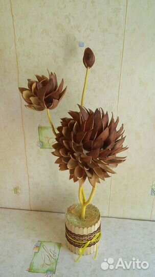 Топиарии ручной работы из натуральных сухоцветов