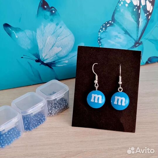 Серьги из бисера и бусин