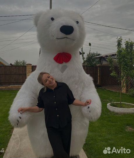 Белый мишка и мишка тедди на праздник