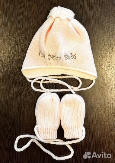 Комплект шапка, шарф 1 год новый