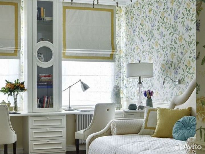 Римские шторы веревочный карниз