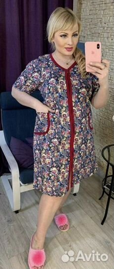 Халаты домашние х/б размеры 48 и 56