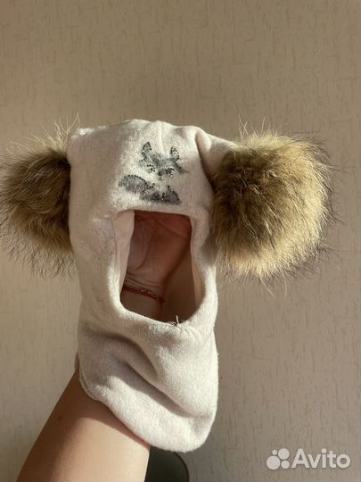 Шерстяная шапка утеплённая с мехом Kerry