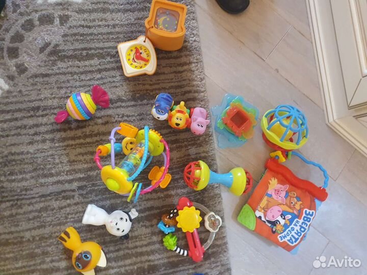 Развивающие игрушки для малыша, погремушки, грызун