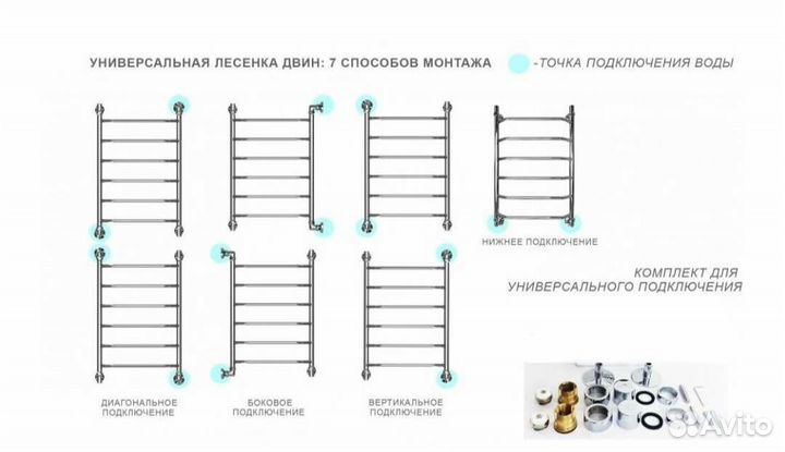 Полотенцесушитель Новый Двин J 100/60 1