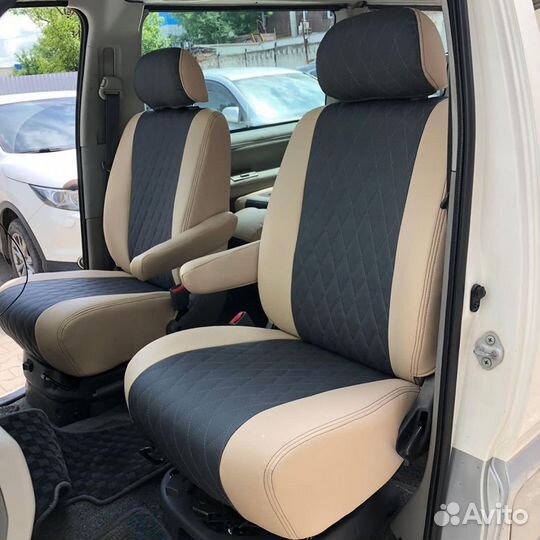 Авточехлы из экокожи toyota hiaceregius