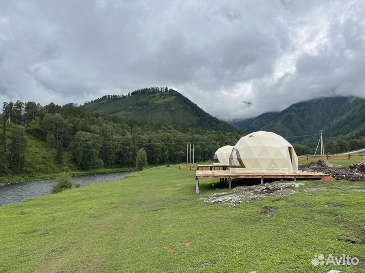 Купольный шатер тент+каркас диаметр 8 м