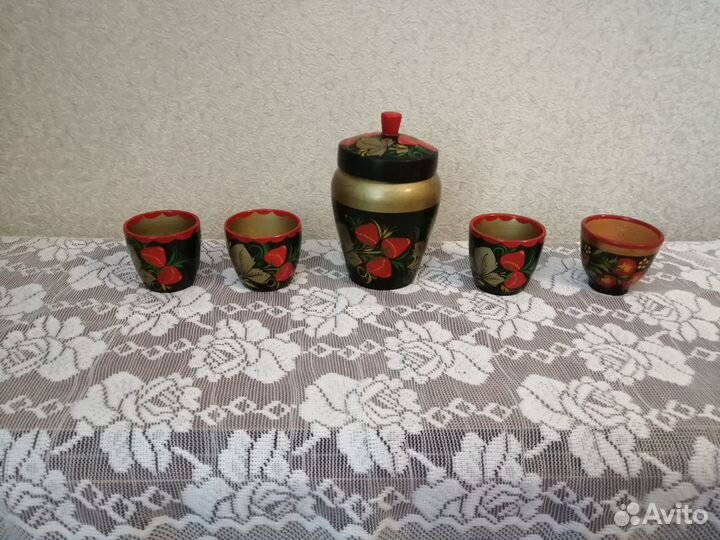 Деревянная посуда хохлома. СССР