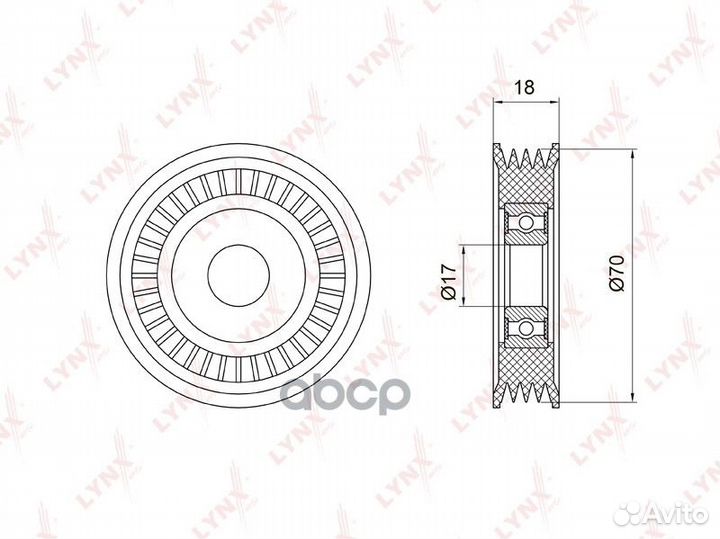 Ролик натяжной приводного ремня PB5023 lynxauto