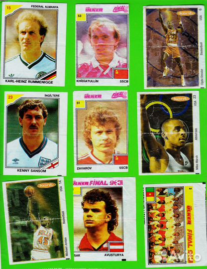 Вкладыши от жвачек Футбол