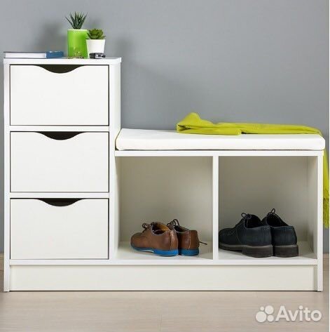 Тумба для обуви белая