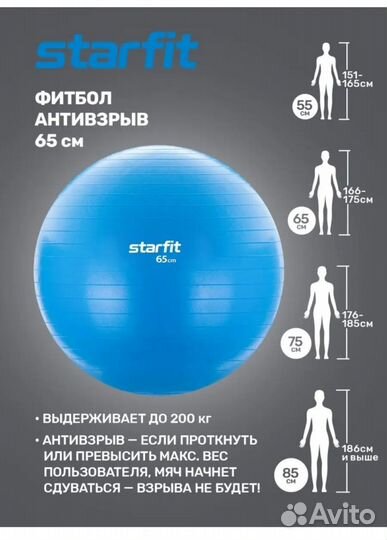 Мяч фитбол, мяч гимнастический