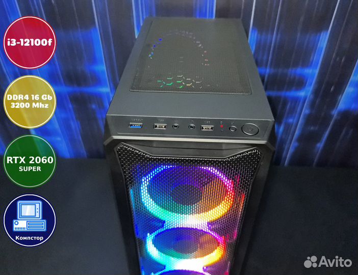 Собранный компьютер i3-RTX2060SUP-16DDR4-WIA92-H610