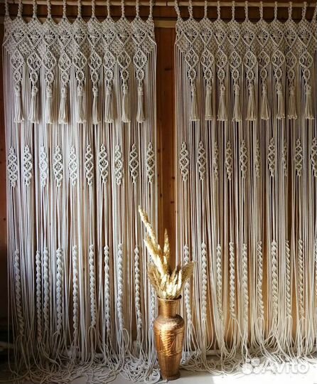 Шторы макраме