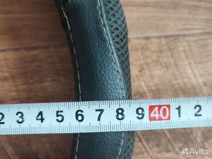 Кожаная оплетка на руль со вставками