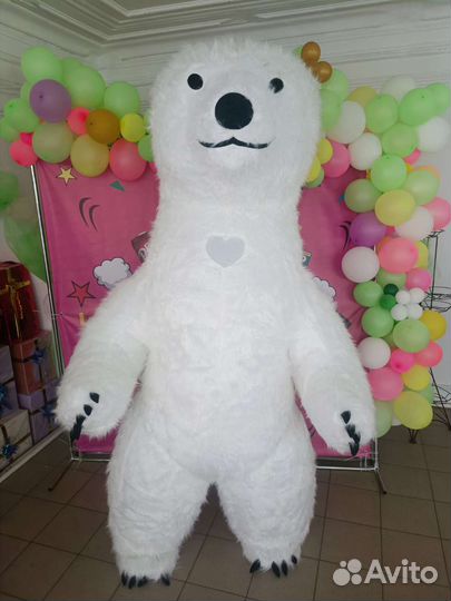 Поздравление, большие медведи, белый медведь