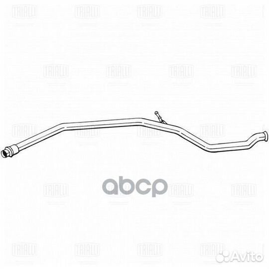 Труба соед. алюм. (средняя часть) для а/м Peuge