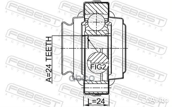 Шрус внутренний задний 24X80 BMW 3 E90/E91 1911