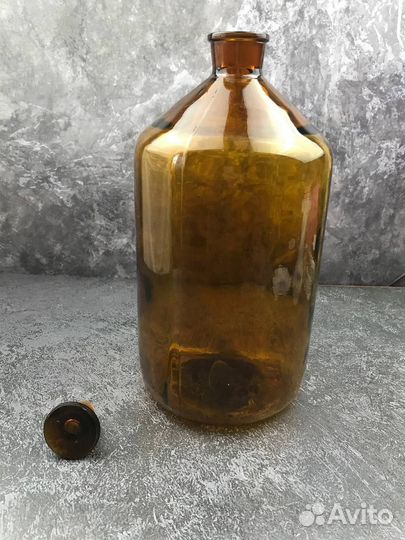 Аптекарская банка коричневое стекло СССР 5л