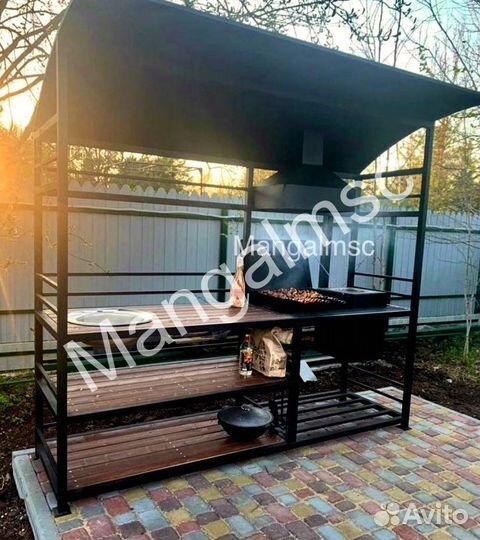 Кованные мангалы с крышей