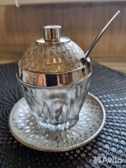 Горчичница с ложкой СССР