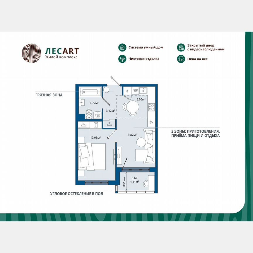 1-к. квартира, 35,5 м², 3/12 эт.