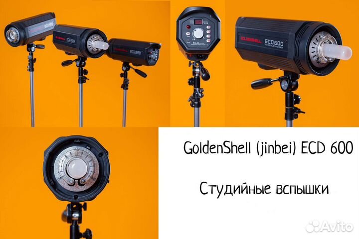 Импульсная студийная вспышка GoldenShell ECD 600