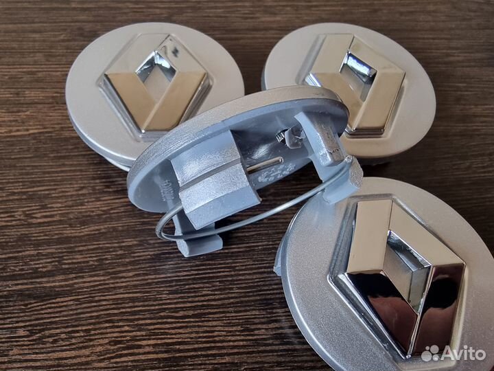 Колпачки на литые диски Renault 54мм серебристый