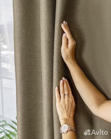 Шторы рогожка Орфей Бежевый