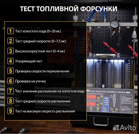 Тестирование и чистка бензиновых форсунок