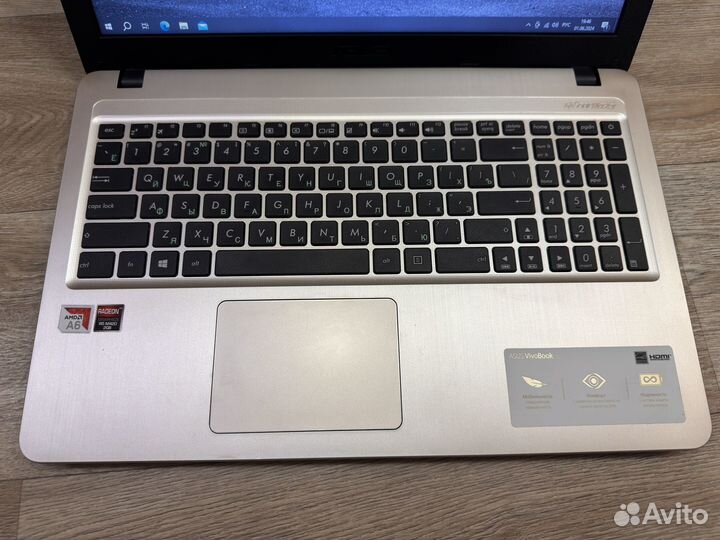 Свежий asus A6gen9/8/240ssd/видик 2 Гб