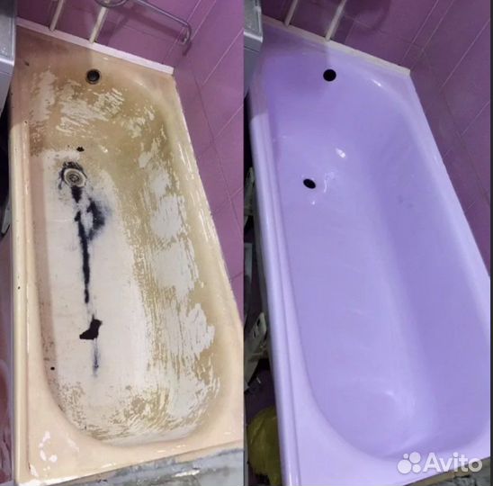 Реставрация ванн, покрытие ванн. Чугунных, железны