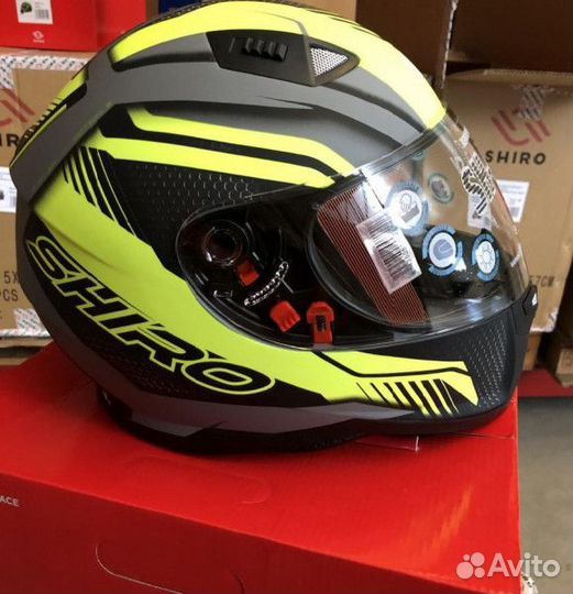 Шлем интеграл shiro SH-881sv, motegi 2, цвет matt