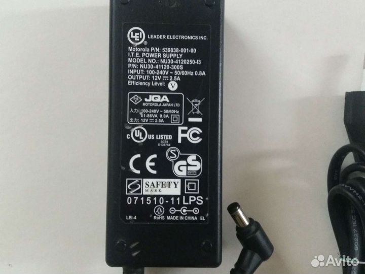 Блок питания 12v.motorola NU30-4120250-I3