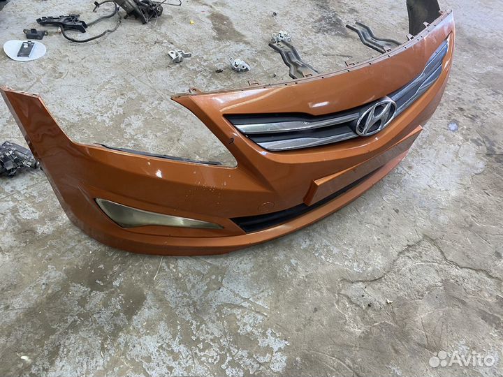 Бампер передний Hyundai Solaris рестайлинг