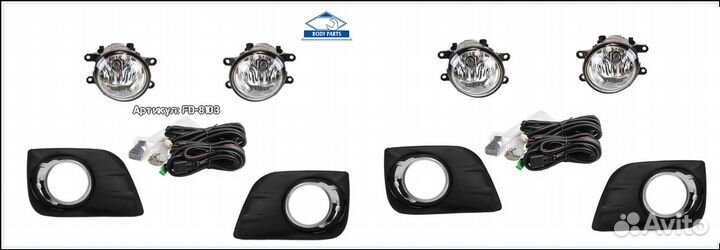 Комплект противотуманных фар (с Toyota Land Cruiser Prado 150