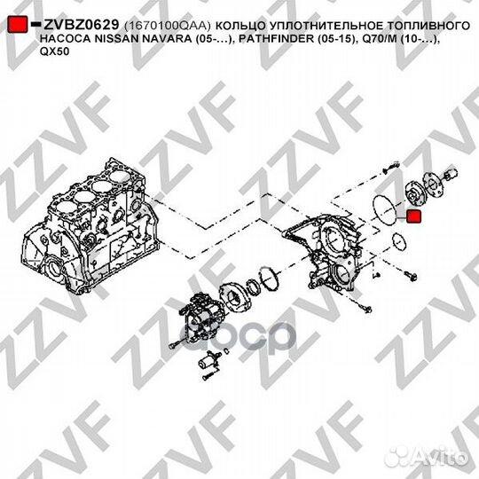 Ремкомплект топливного насоса zvbz0629 zzvf