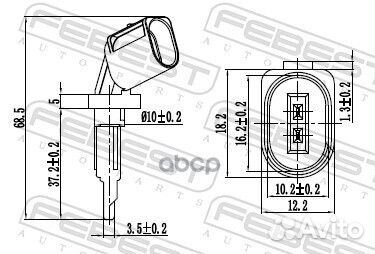Датчик abs перед/зад прав/лев 23606018 Febest