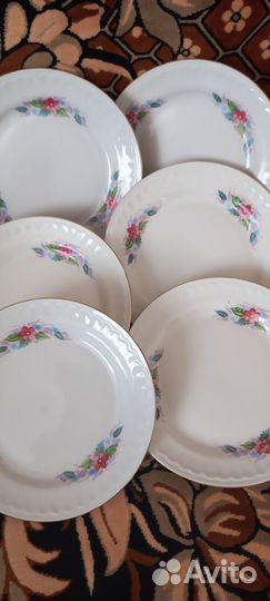 Тарелки десертные 6шт д. 17,5см (винтаж) СССР