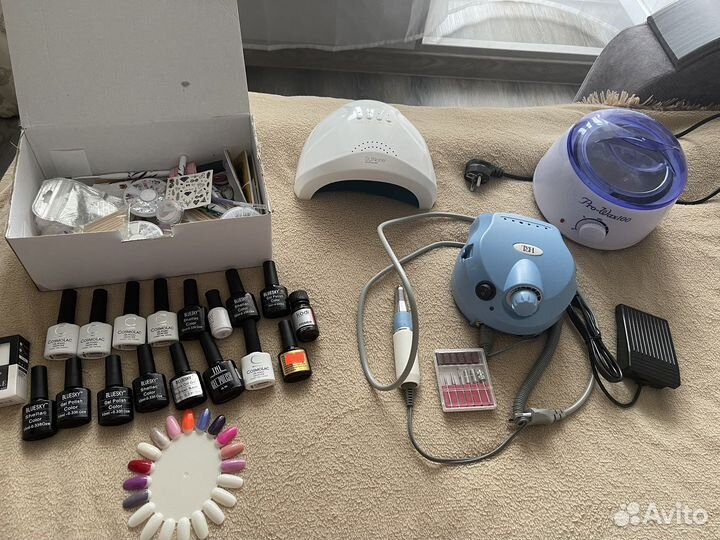 Набор для маникюра с лампой