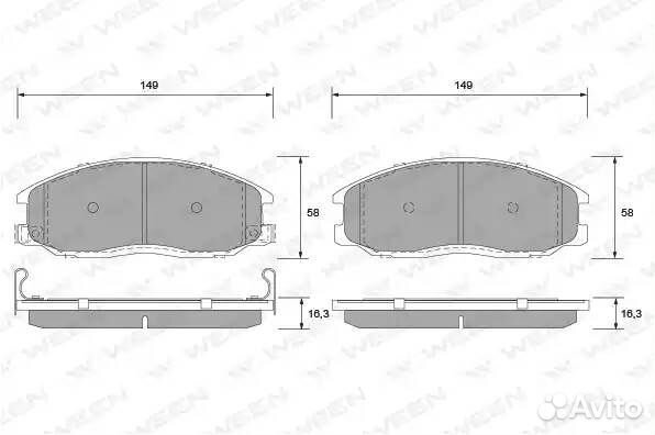 Колодки тормозные дисковые передние