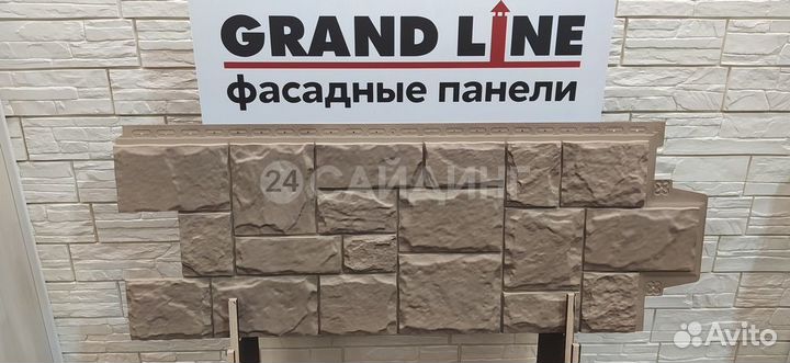 Фасадные панели Grand Line Крупный Камень design p