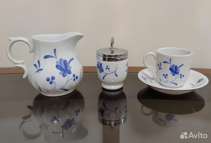 Круэт кодлер, сливочник, чайная пара R. Worcеstеr